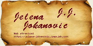 Jelena Jokanović vizit kartica